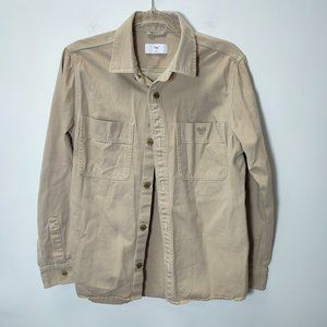 🧚‍♀️ 2 x $25 Aritzia TNA button up jean shirt  tan color size S